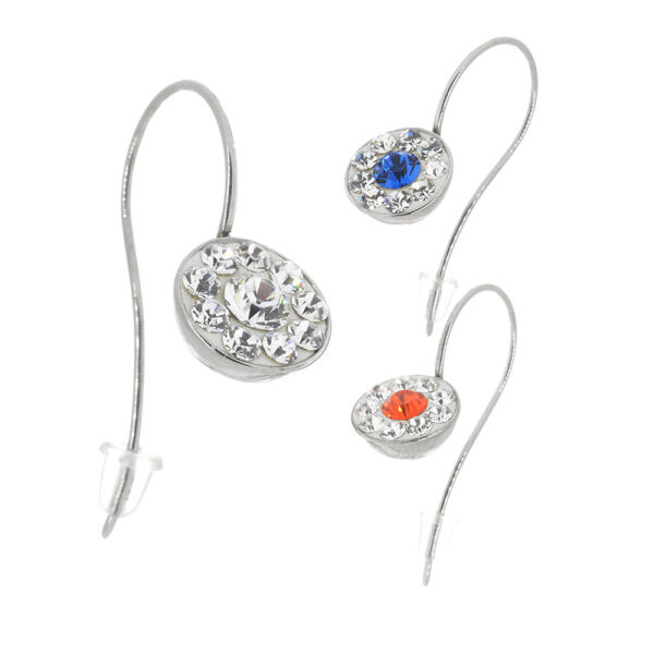 Stainless steel earrings - with Swarovski elements