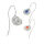 Stainless steel earrings - with Swarovski elements