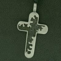 Zinnanhänger - Kreuz