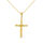 Edelstahlanhänger - Kreuz mit Christus PVD-Gold-Klein