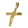 Edelstahlanhänger - Kreuz mit Christus PVD-Gold-Klein