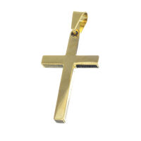 Stainless Steel Pendant – Cross with Long Straight Stem