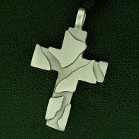 Zinnanhänger Kreuz