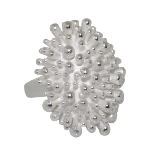 925 Sterling Silberring - Blumenform 58 (18,4 Ø) 08 US