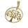 Stainless steel pendant - World tree PVD gold