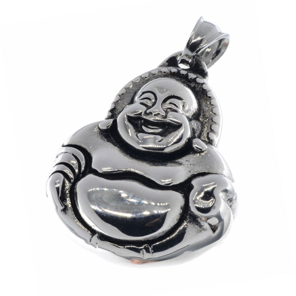 Stainless steel Pendant - Laughing Buddha