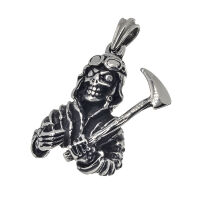 Stainless Steel Pendant – Zombie Soldier with Pickaxe