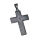 Stainless steel pendant - Latin cross with Our Father English PVD Black