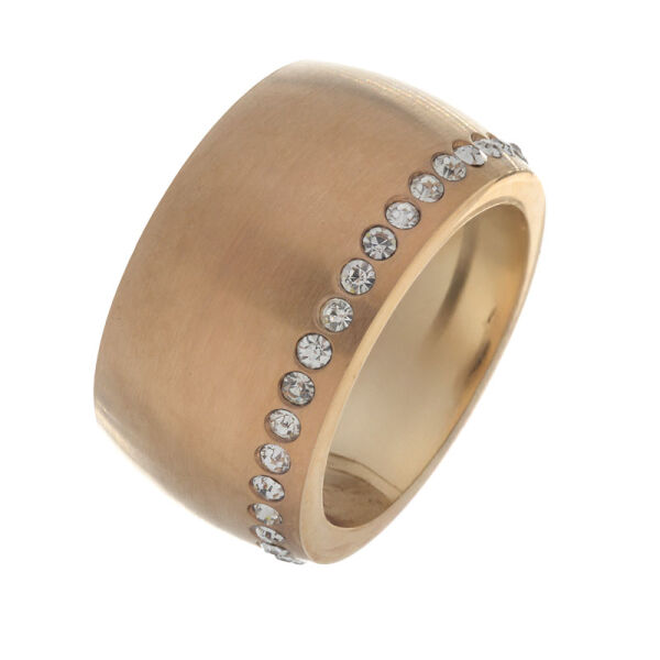 Edelstahlring - Steine - PVD-Rosegold 63 (20,1 Ø) 10 US