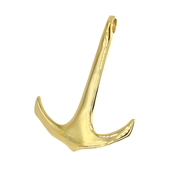 Edelstahlanhänger - Anker, PVD-Gold