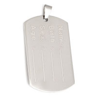 Edelstahlanhänger - Dogtag