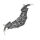 Stainless Steel Pendant – Wide Bat with Skull Relief