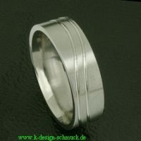 Edelstahlring - Ring mit 2 umlaufenden Streifen