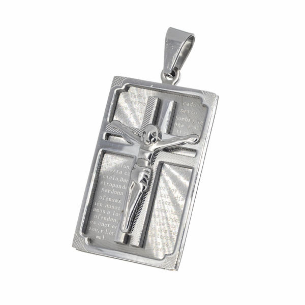 Edelstahlanhänger - Kreuz mit Christus "Namar"