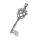 Stainless Steel Pendant – Key with Star Openings in Ornamental Bow