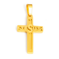 Stainless steel pendant - cross "Christ name...