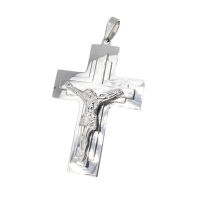 Stainless Steel Pendant – Large Crucifix with...