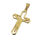 Edelstahlanhänger - Kreuz mit Jesus Gold