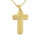 Edelstahlanhänger - Kreuz PVD-Gold