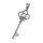 Stainless Steel Pendant - Key with Round Decorations