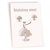 Edelstahl-Set "Baum" Anhänger und Ohrstecker