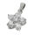 Stainless steel pendant - flower made of 6 zirconia stones