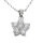 Stainless steel pendant - flower made of 6 zirconia stones