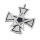 Stainless steel pendant - Iron cross with pentagram