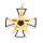 Stainless steel pendant - Iron cross with pentagram
