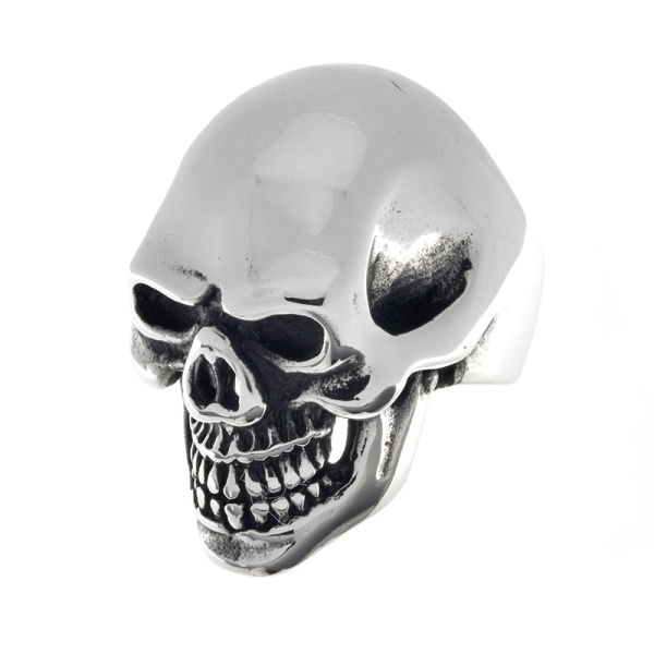 Edelstahlring/Totenkopf