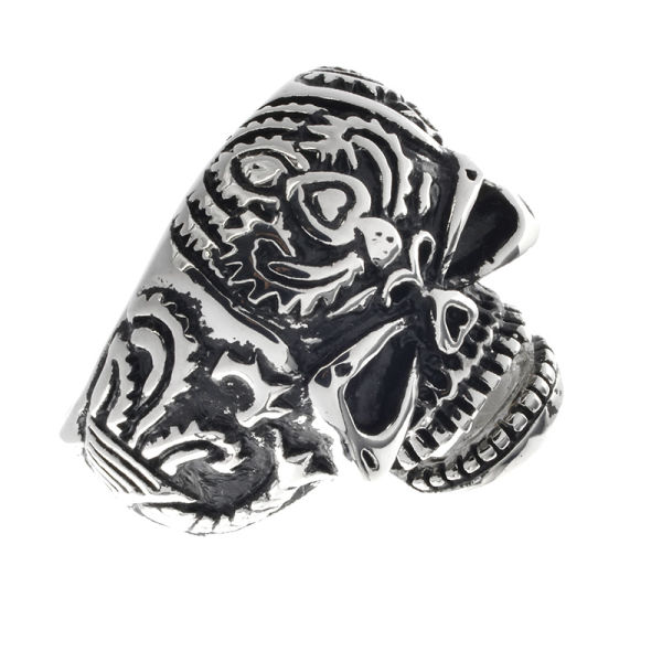 Edelstahlring/Totenkopf 13 / 70