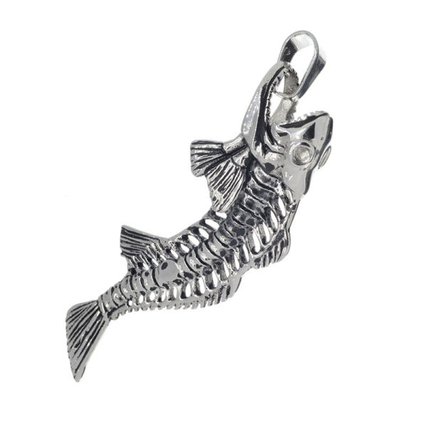 Edelstahlanhänger - Prähistorischer Fisch Rhizodus
