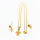 Stainless Steel Pendant Set/ Necklace with Cross Pendant & Stud Earrings with Cross/Gold Colors