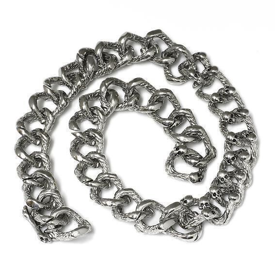 Edelstahlkette – Totenkopf - 50cm