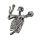 Stainless steel pendant - skeleton