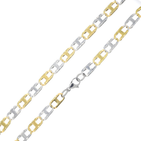 Edelstahl Armband bicolor ca. 21 cm