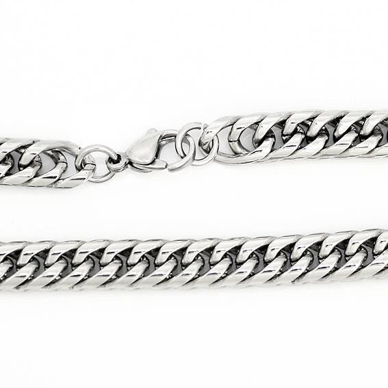 6 x 3 mm Panzerkette / Armband aus Edelstahl 21cm