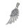 Stainless Steel Pendant – Wing with Angular Feather Rows