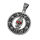 Stainless Steel Pendant - Skull - Red