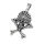 Stainless steel pendant - skull Indian chief