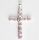 925 Sterling Silberanhänger - Kreuz mit Zirkonia Rosa "Albert"