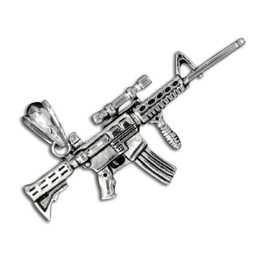 Edelstahlanhänger - Sturmgewehr