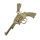 Edelstahlanhänger - Revolver eines Sheriffs PVD-Gold