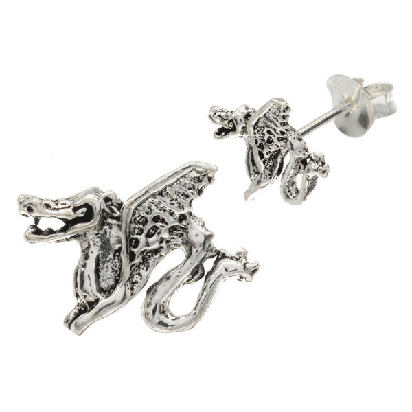 Silberohrstecker - Drache
