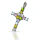 925 Sterling Silberanhänger - Kreuz mit Cubik...