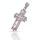 925 Sterling Silberanhänger - Kreuz mit Cubic...