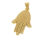 Stainless steel Pendant - Hand of Fatima PVD-Gold