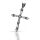 925 Sterling Silberanhänger - Kreuz mit Cubik...