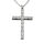 925 Sterling Silberanhänger - Kreuz mit Cubik Zirkonia Weiß "Fay"