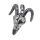 Stainless Steel Pendant – Ram Skull with Long Curved Horns